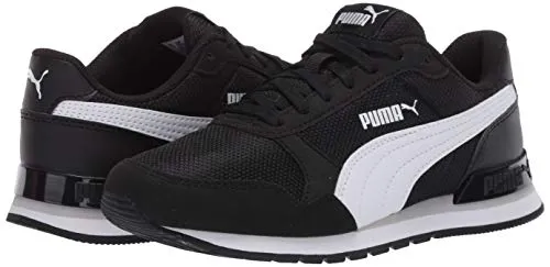 PUMA ST Runner Hook and Loop Sneaker (Black/White/Grey)