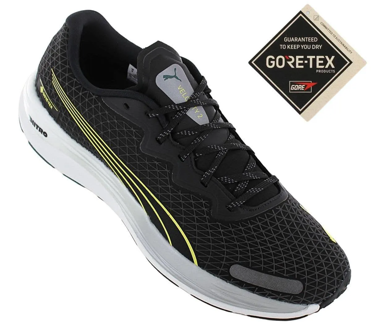 Puma Velocity NITRO 2 GTX - GORE-TEX - Herren Laufschuhe Schwarz 377507-04