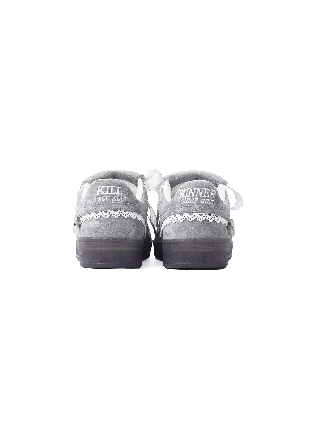 Retro Training Sneaker-Lace Grey