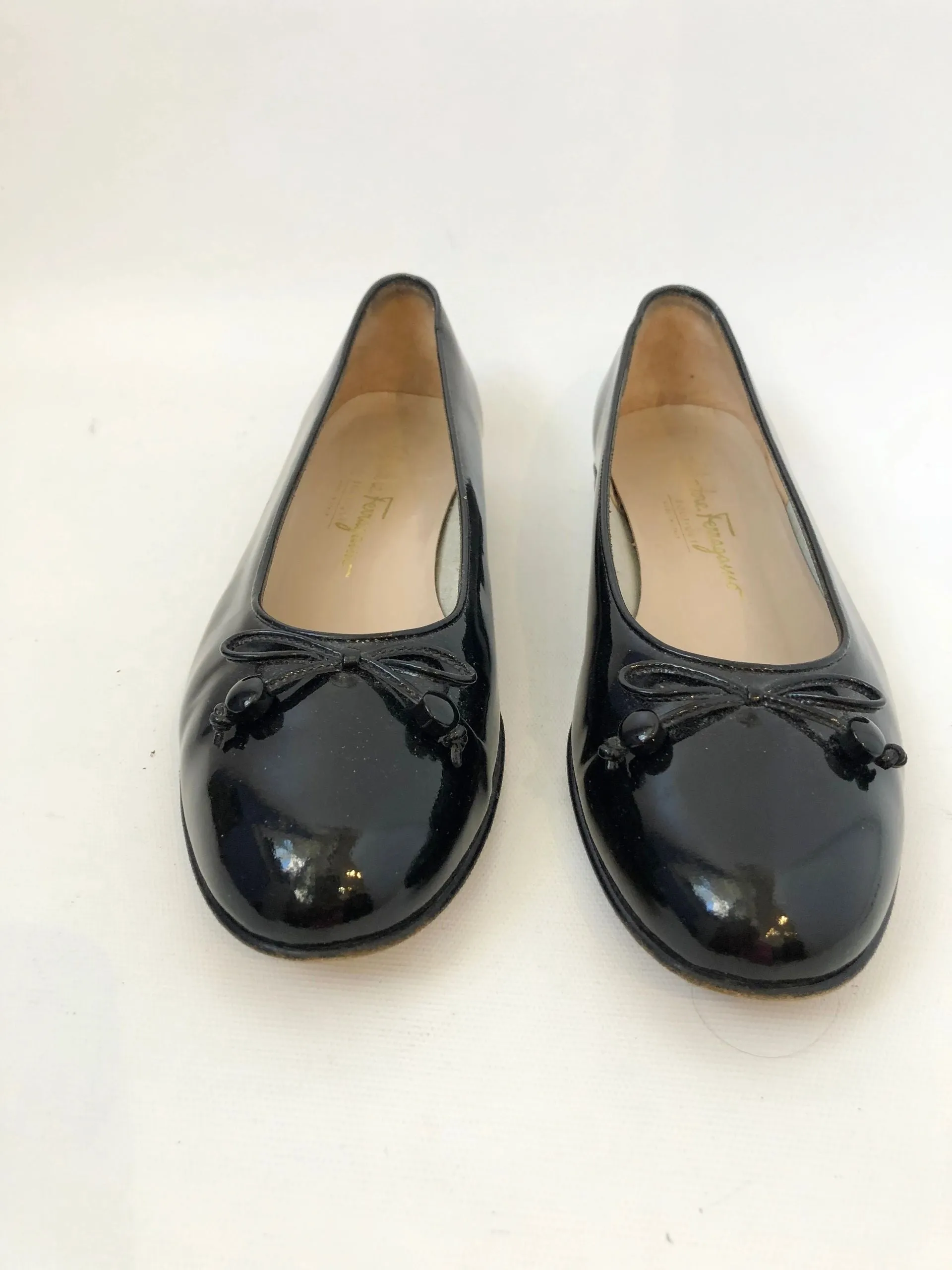Salvatore Ferragamo Patent Ballet Flat Size 9