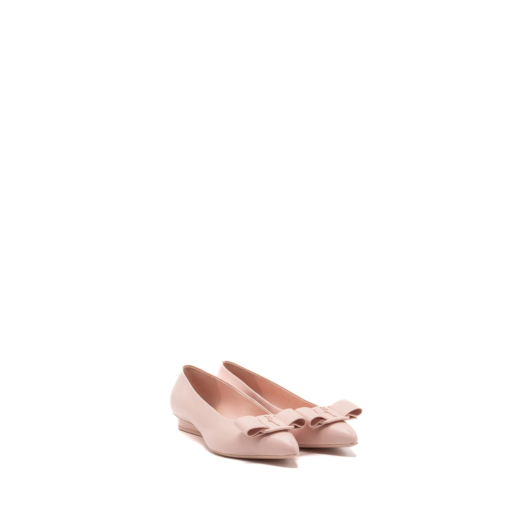 Salvatore Ferragamo Size 7.5 Viva Flats Light Pink