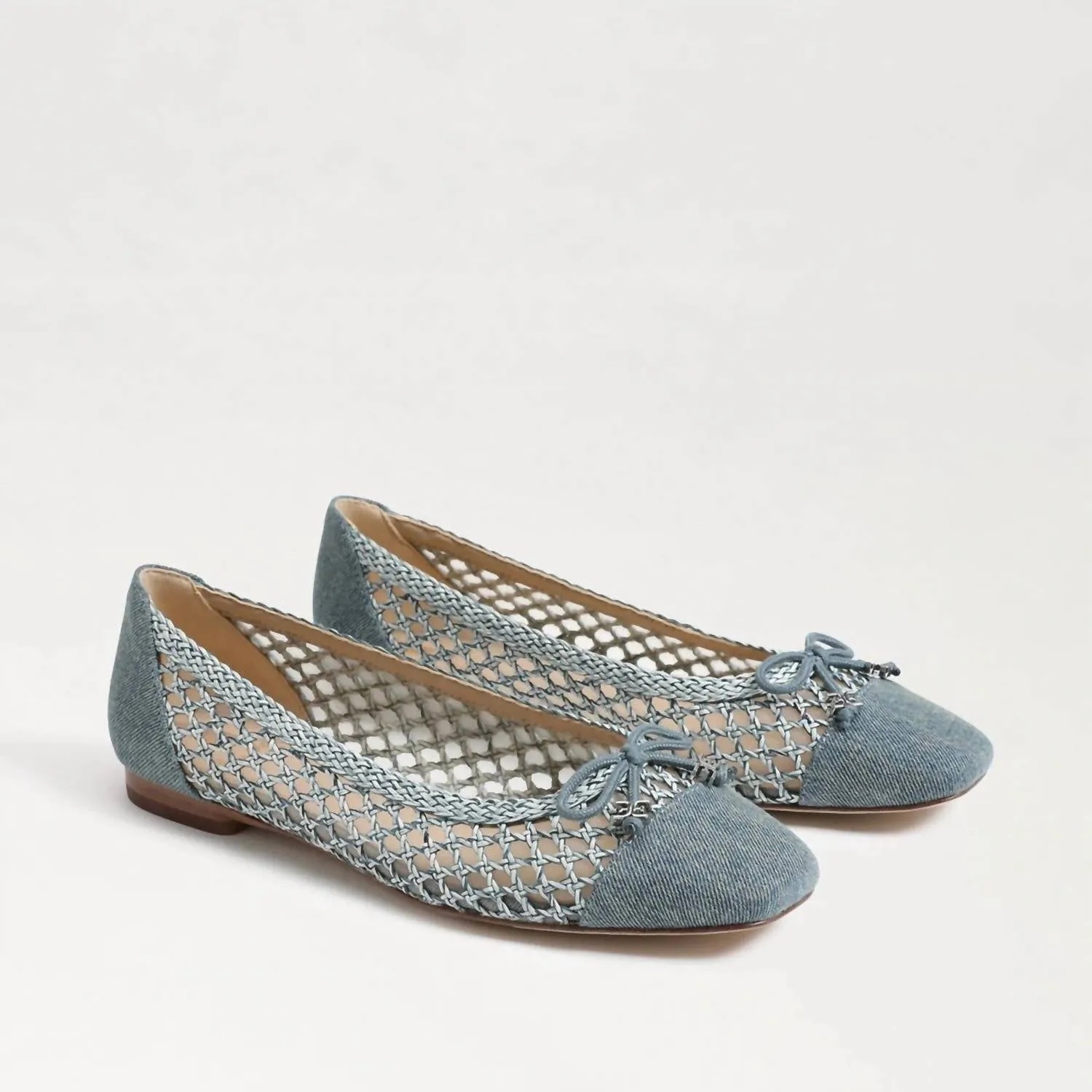 Sam Edelman - May Square Toe Bow Accent Openwork Flats