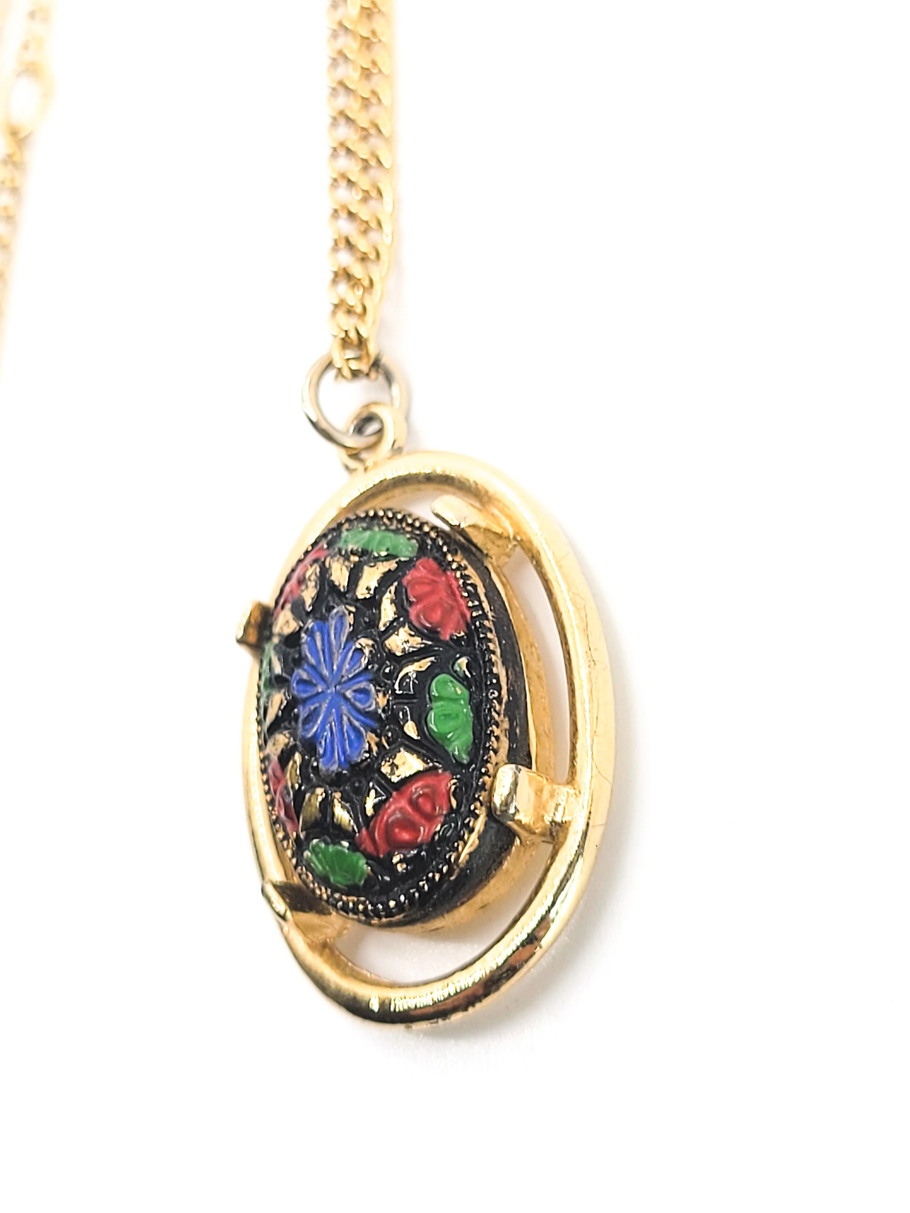 Sarah Coventry signed vintage Moroccan vintage gold toned necklace