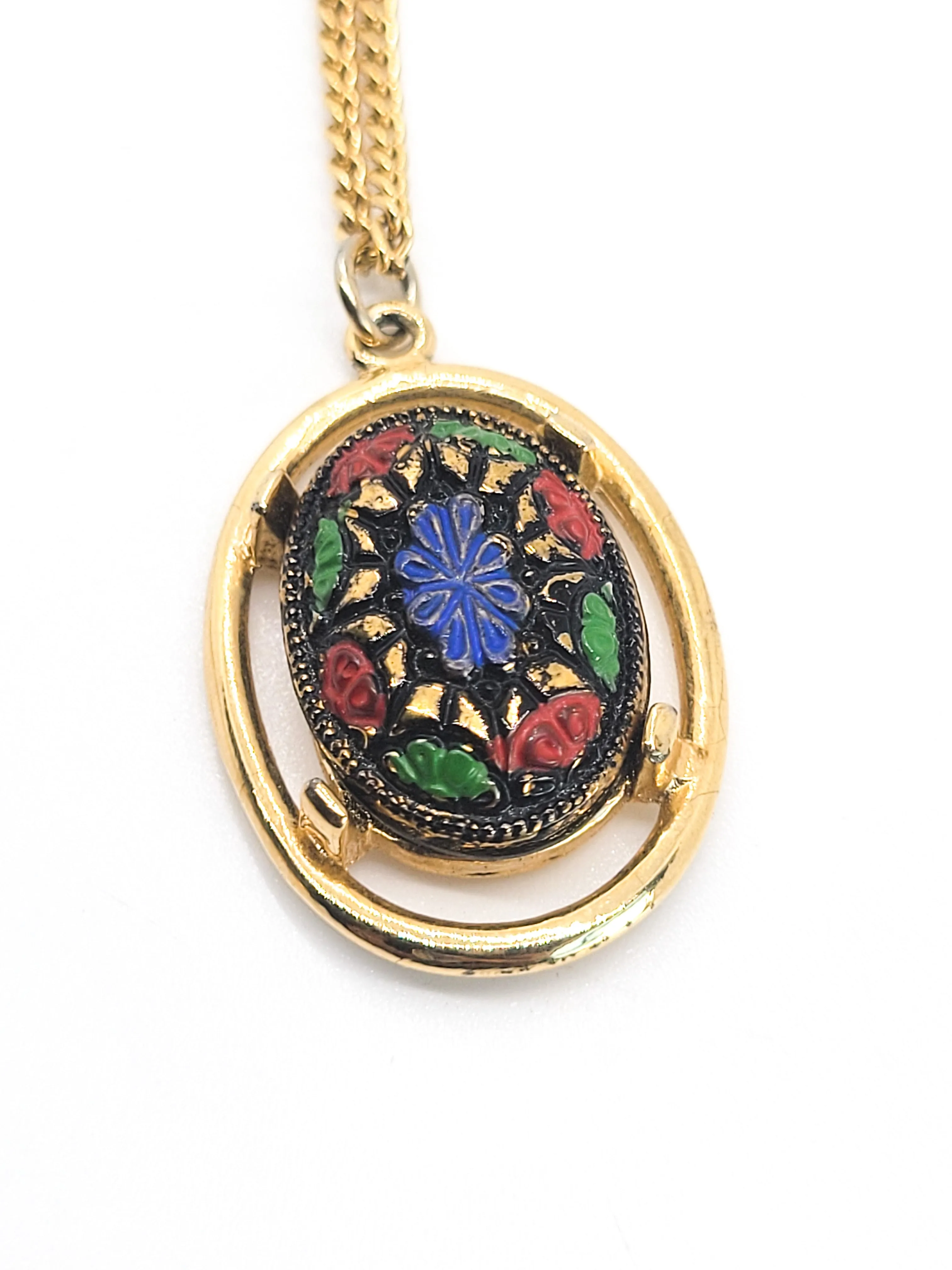 Sarah Coventry signed vintage Moroccan vintage gold toned necklace