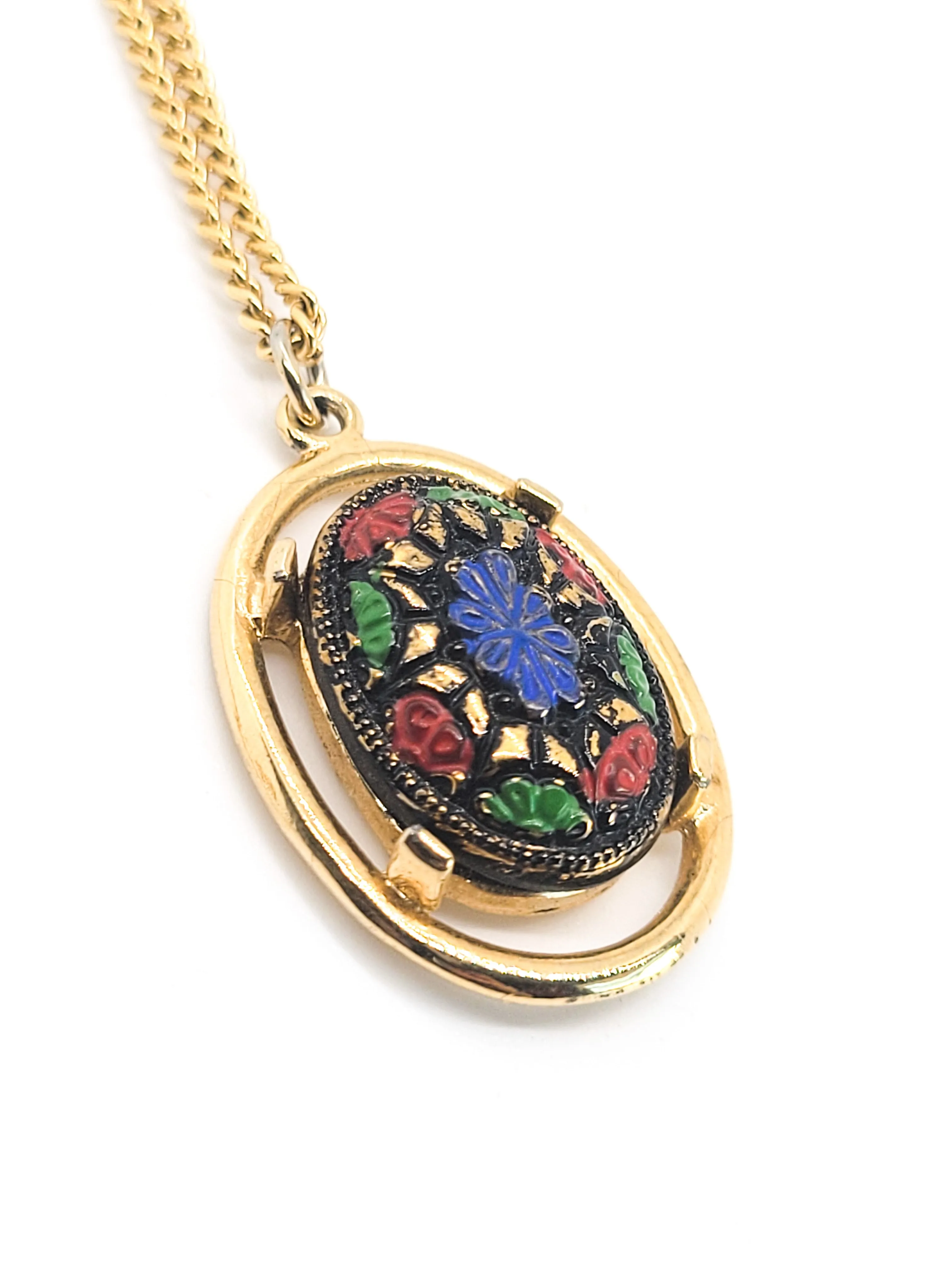 Sarah Coventry signed vintage Moroccan vintage gold toned necklace