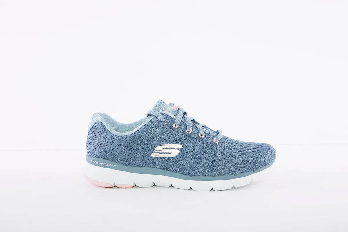 SKECHERS - FLEX APPEAL 3.0 SATELLITES LACED TRAINER - BLUE
