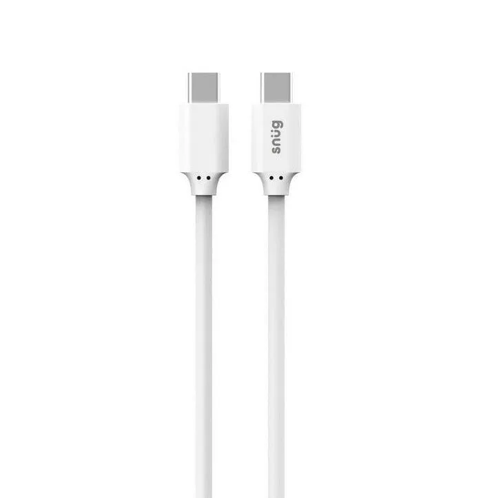 Snug Type C To Type C Silicone Cable 1.2m - White