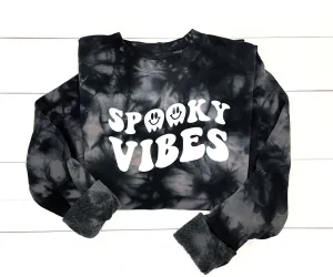 Spooky Vibes Tie Dye Halloween Sweatshirt