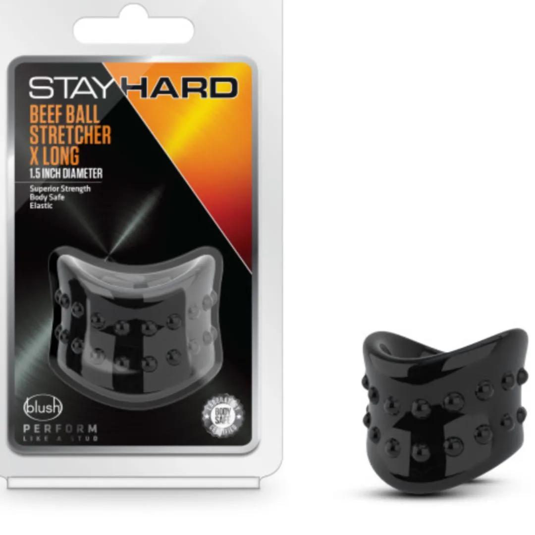 Stay Hard 1.5 Inch X Long Beef Ball Stretcher Snug Ring