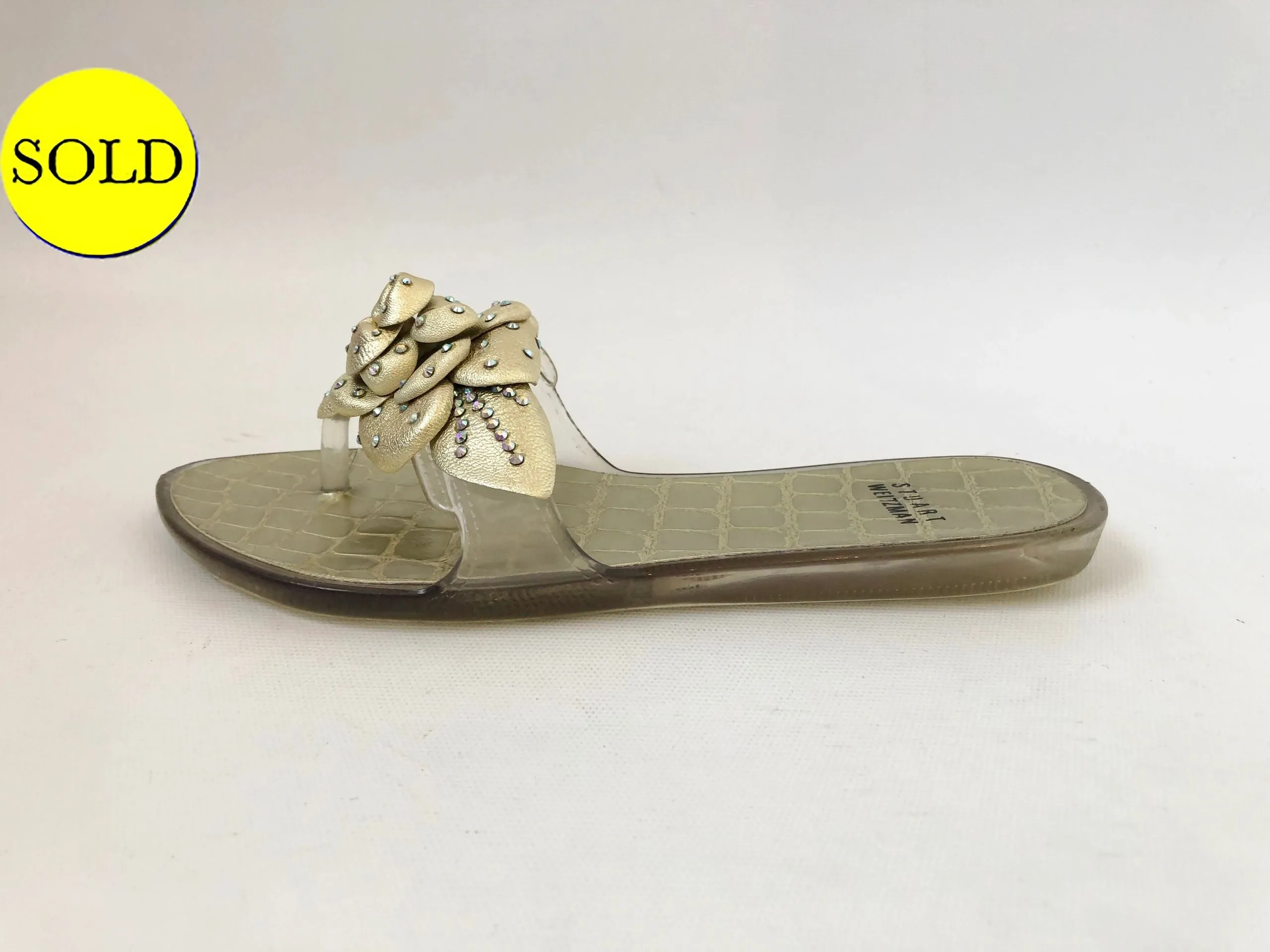 Stuart Weitzman Jelly Flip-Flops Size 6