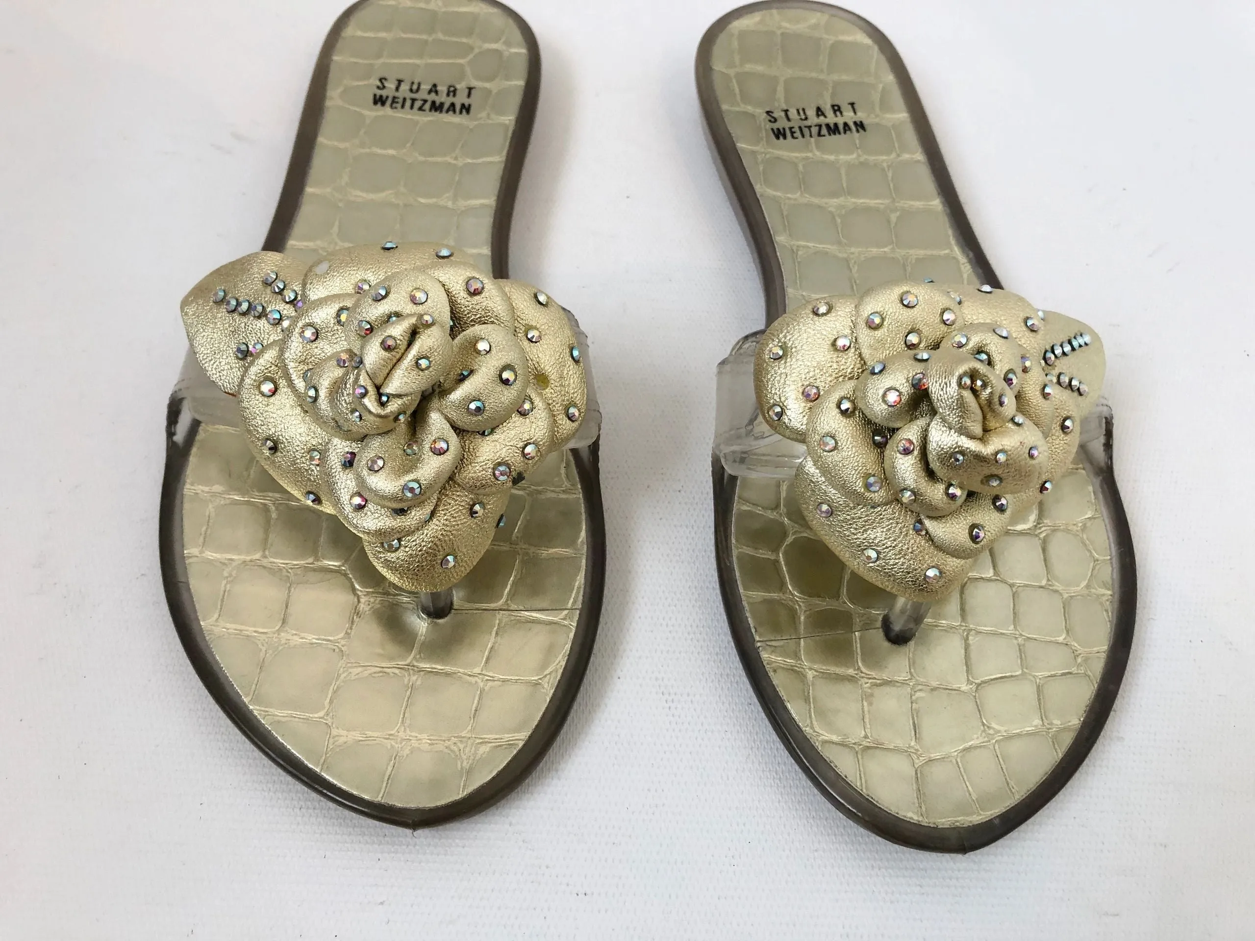 Stuart Weitzman Jelly Flip-Flops Size 6