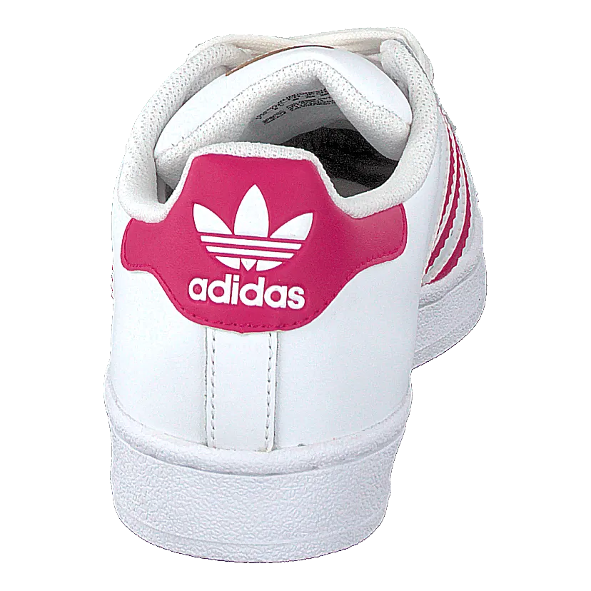 Superstar Foundation Jr White/Bold Pink