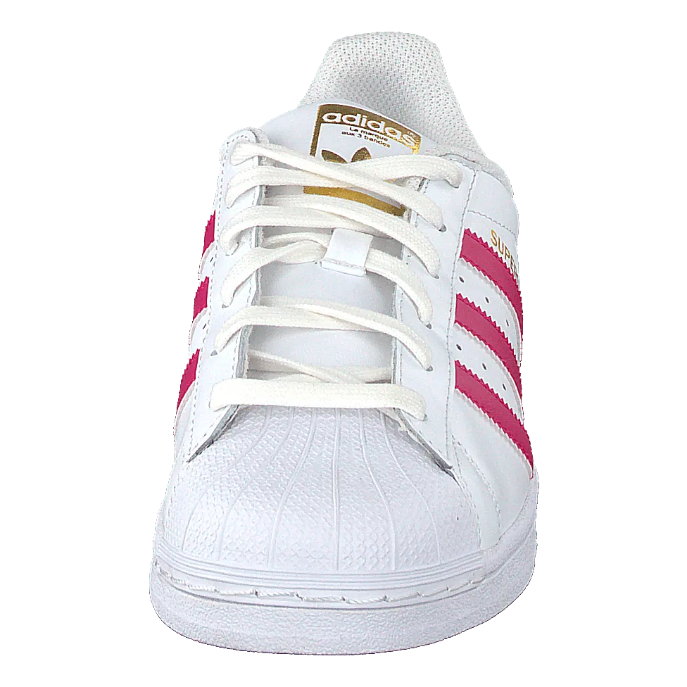 Superstar Foundation Jr White/Bold Pink