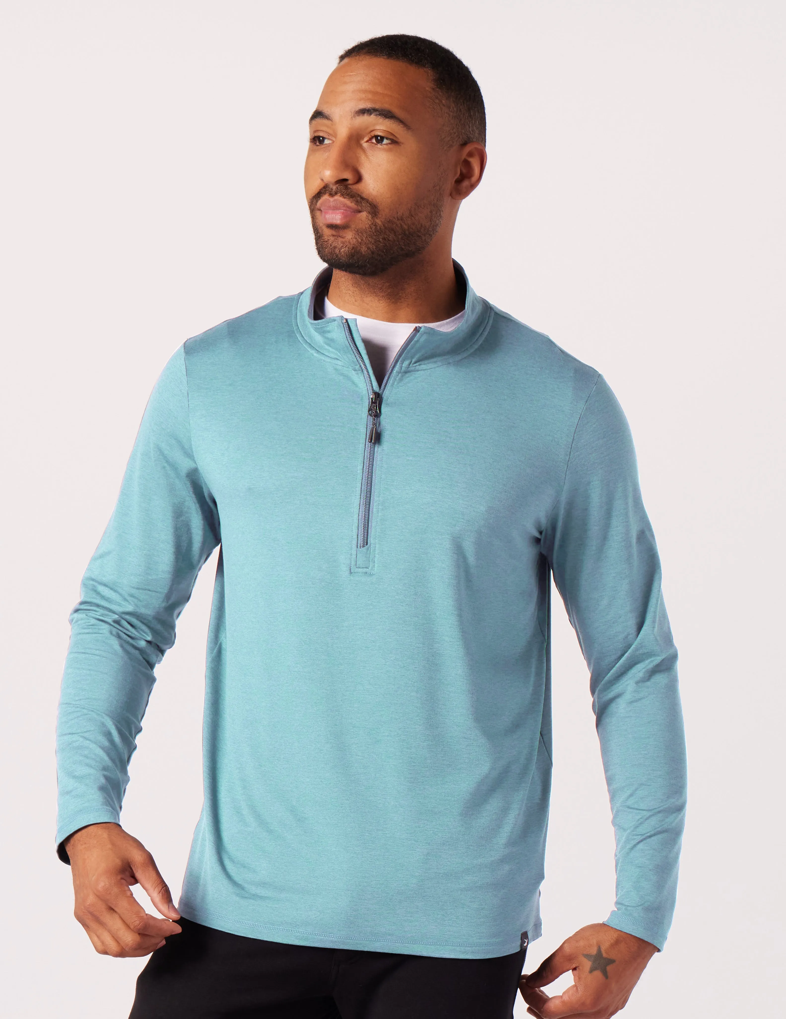 Tahoe 1/4 Zip: Hydrangea Marble