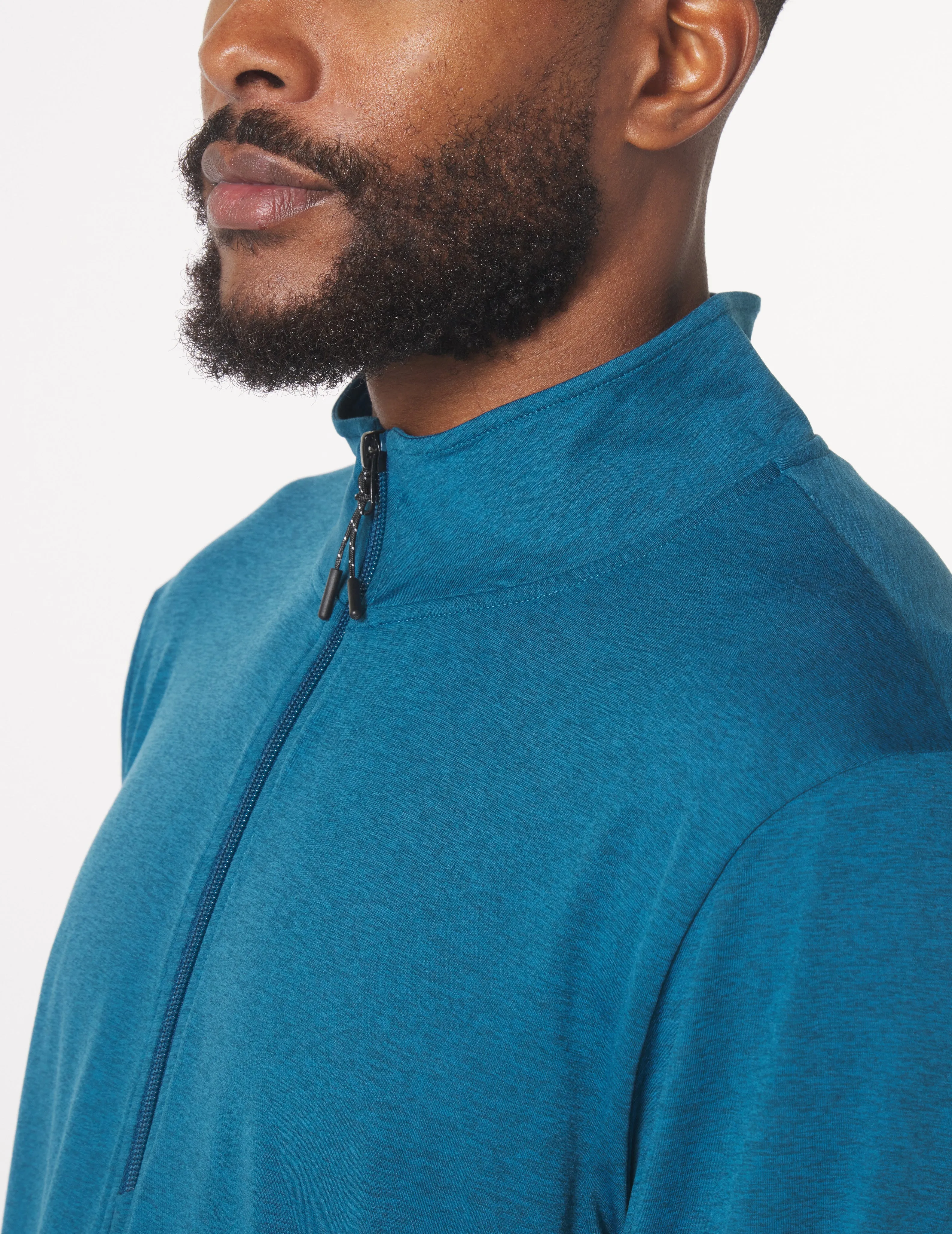 Tahoe 1/4 Zip: Morrocan Blue Marble