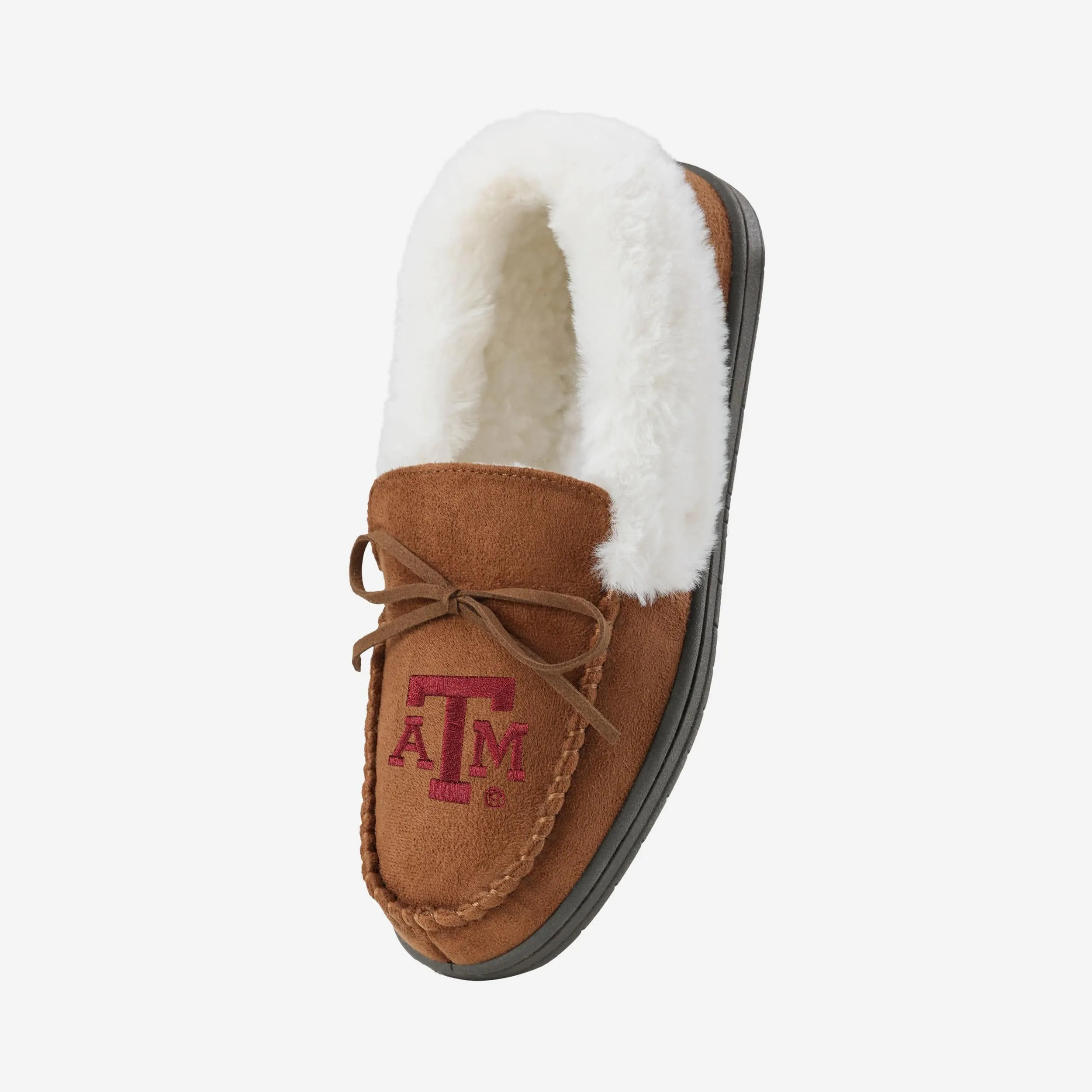 Texas A&M Aggies Womens Tan Moccasin Slipper
