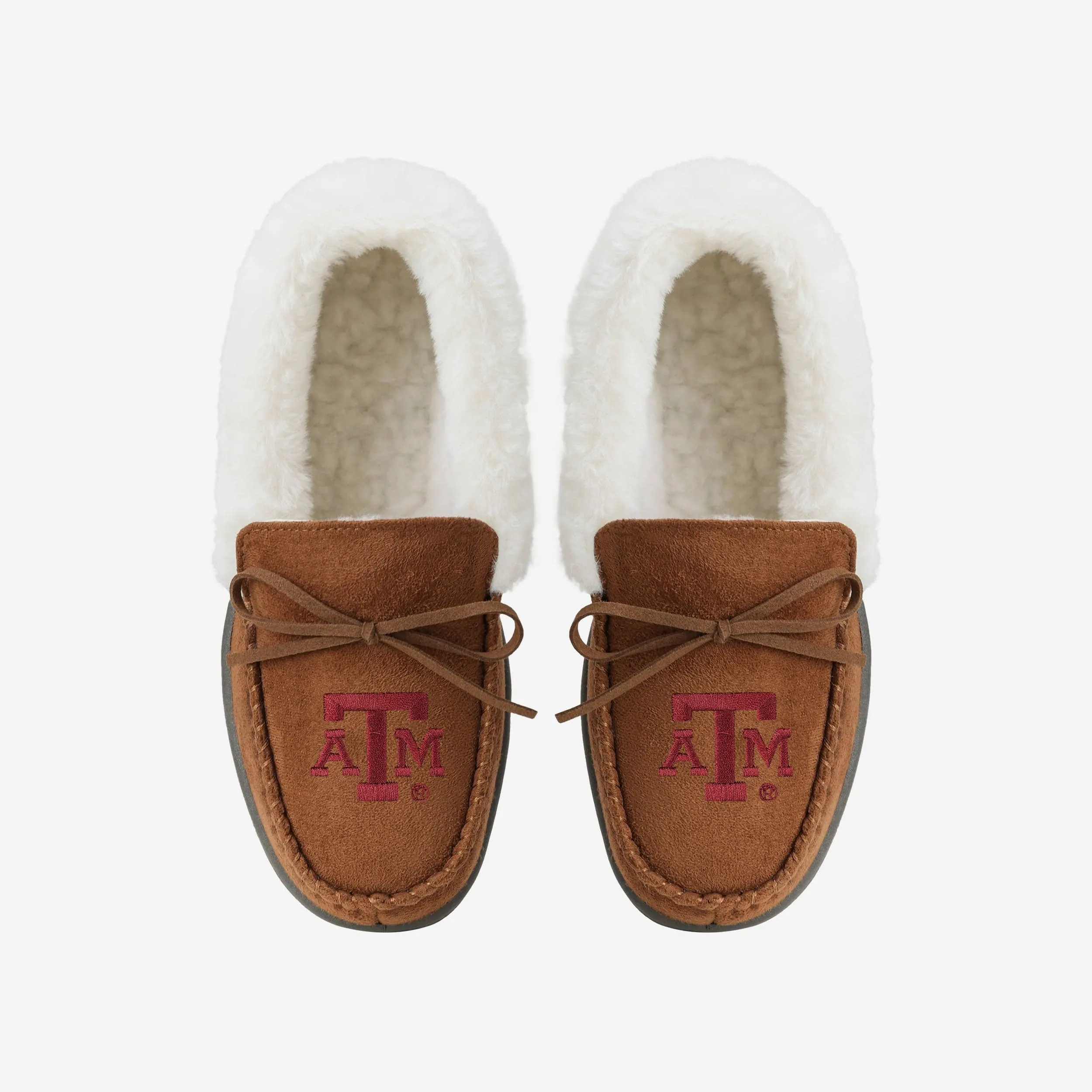 Texas A&M Aggies Womens Tan Moccasin Slipper