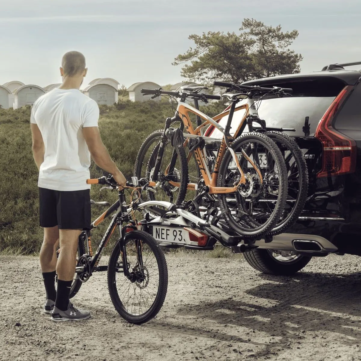 Thule Velo Compact two-bike platform towbar bike rack 13-pin black/aluminium Towbar bike rack