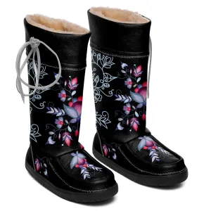 Twilight Hollyvine Black Real Leather MocLux