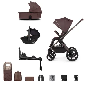 Venicci Upline 2 Special Edition Travel System with Accessories, Tiago Car Seat & ISOFIX Base - Burgundy