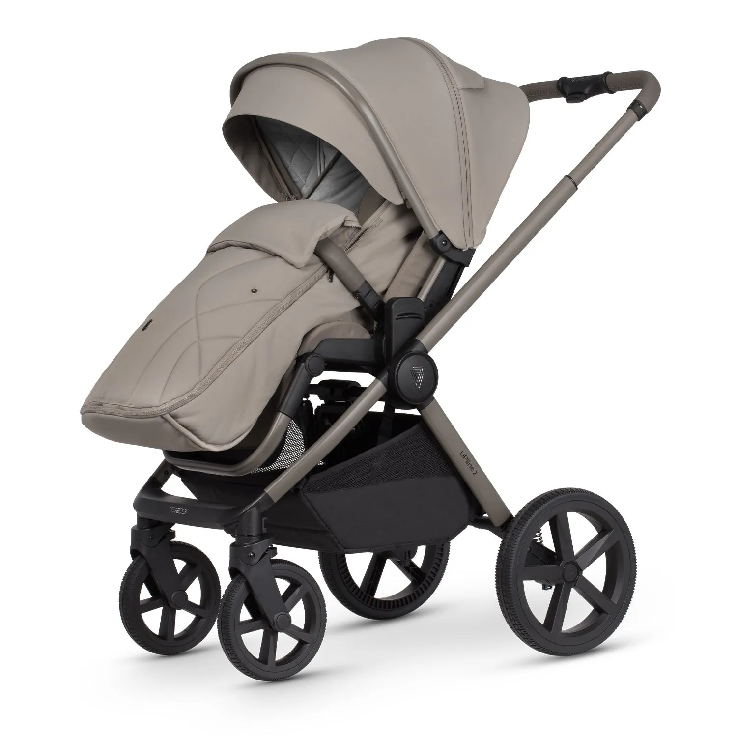 Venicci Upline 2 Travel System with Accessories and Tiago Car Seat - Taupe