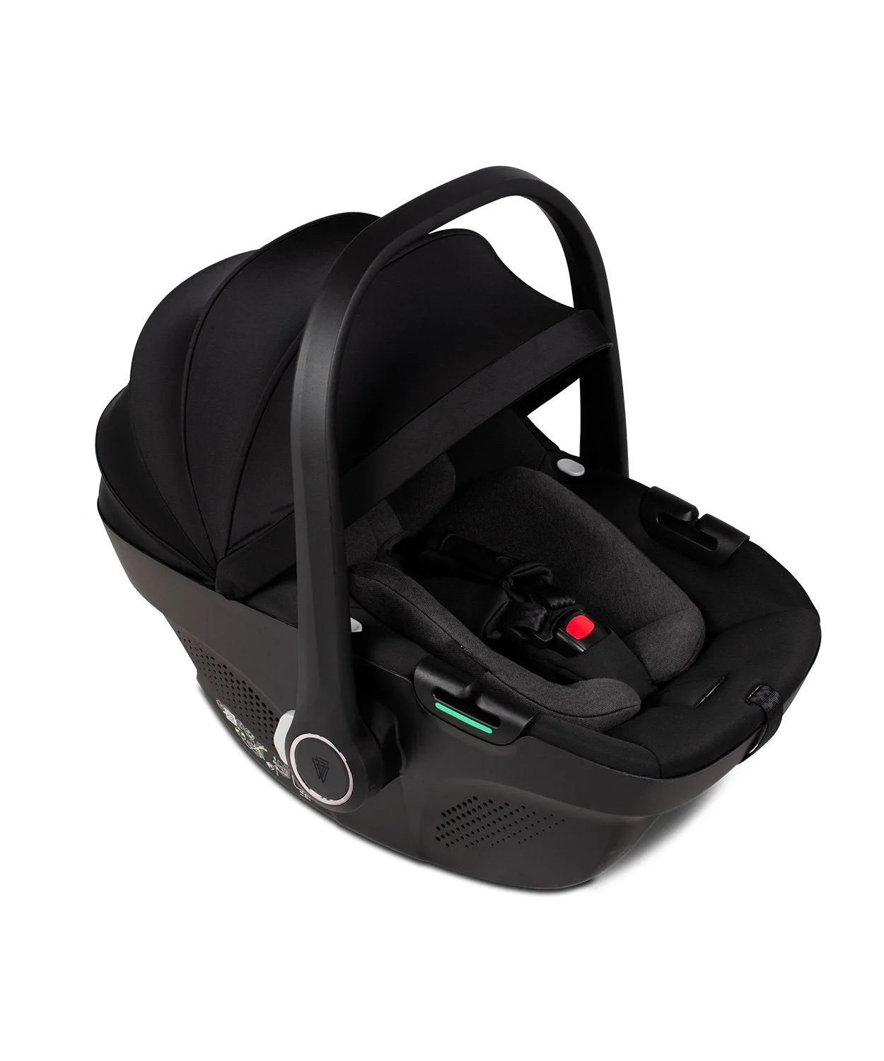 Venicci Upline 2 Travel System with Accessories, Tiago Car Seat & ISOFIX Base - All Black
