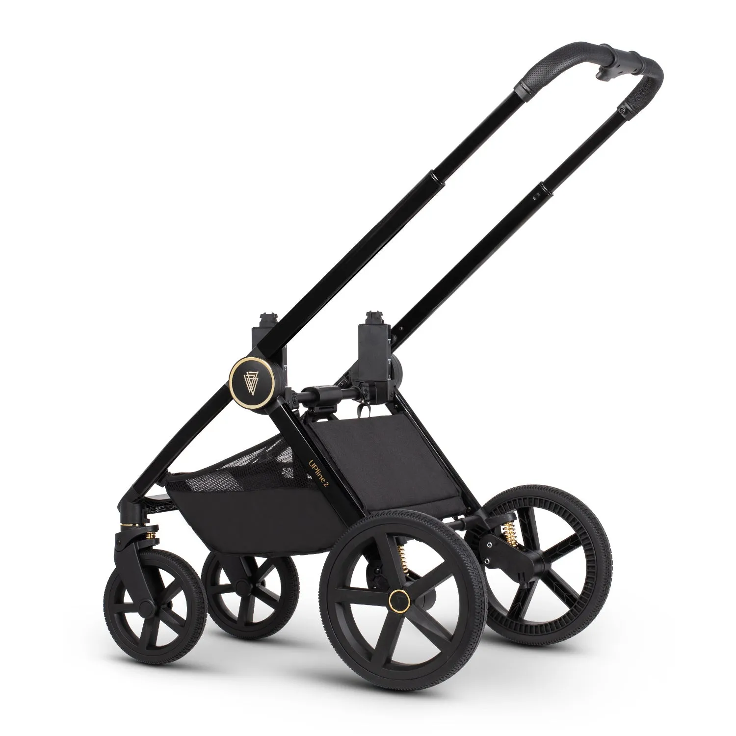 Venicci Upline 2 Travel System with Accessories, Tiago Car Seat & ISOFIX Base - All Black