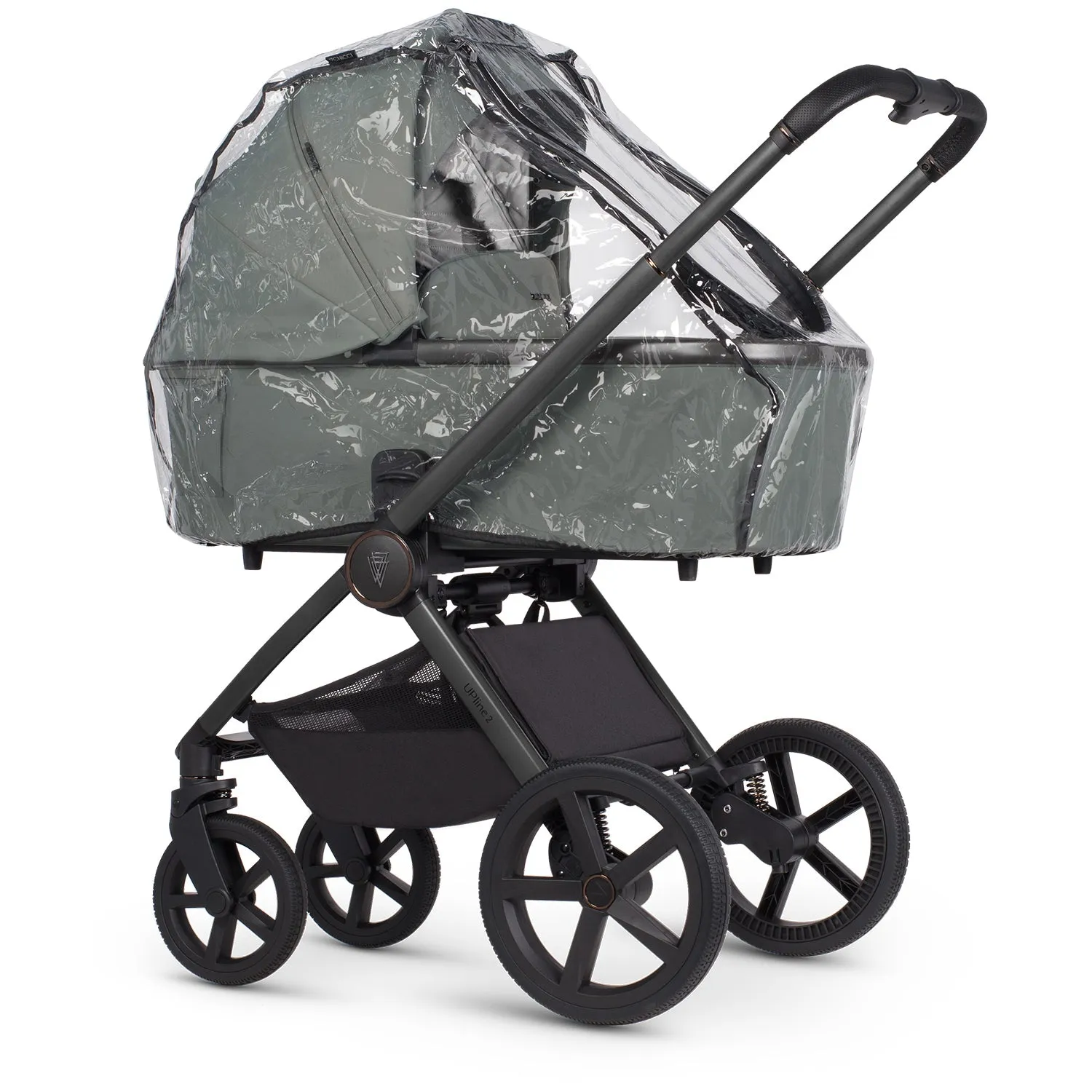Venicci Upline 2 Travel System with Accessories, Tiago Car Seat & ISOFIX Base - Aloe