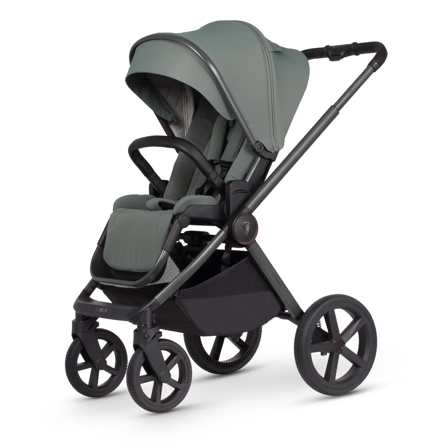 Venicci Upline 2 Travel System with Accessories, Tiago Car Seat & ISOFIX Base - Aloe