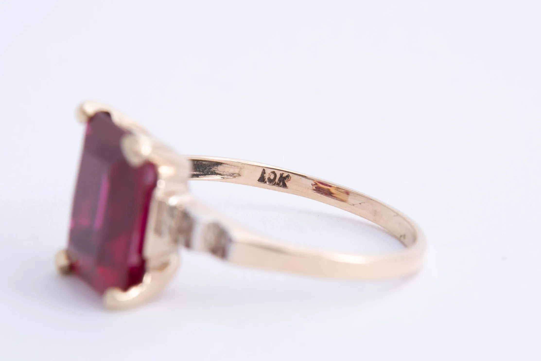 Vintage Created Ruby Ring