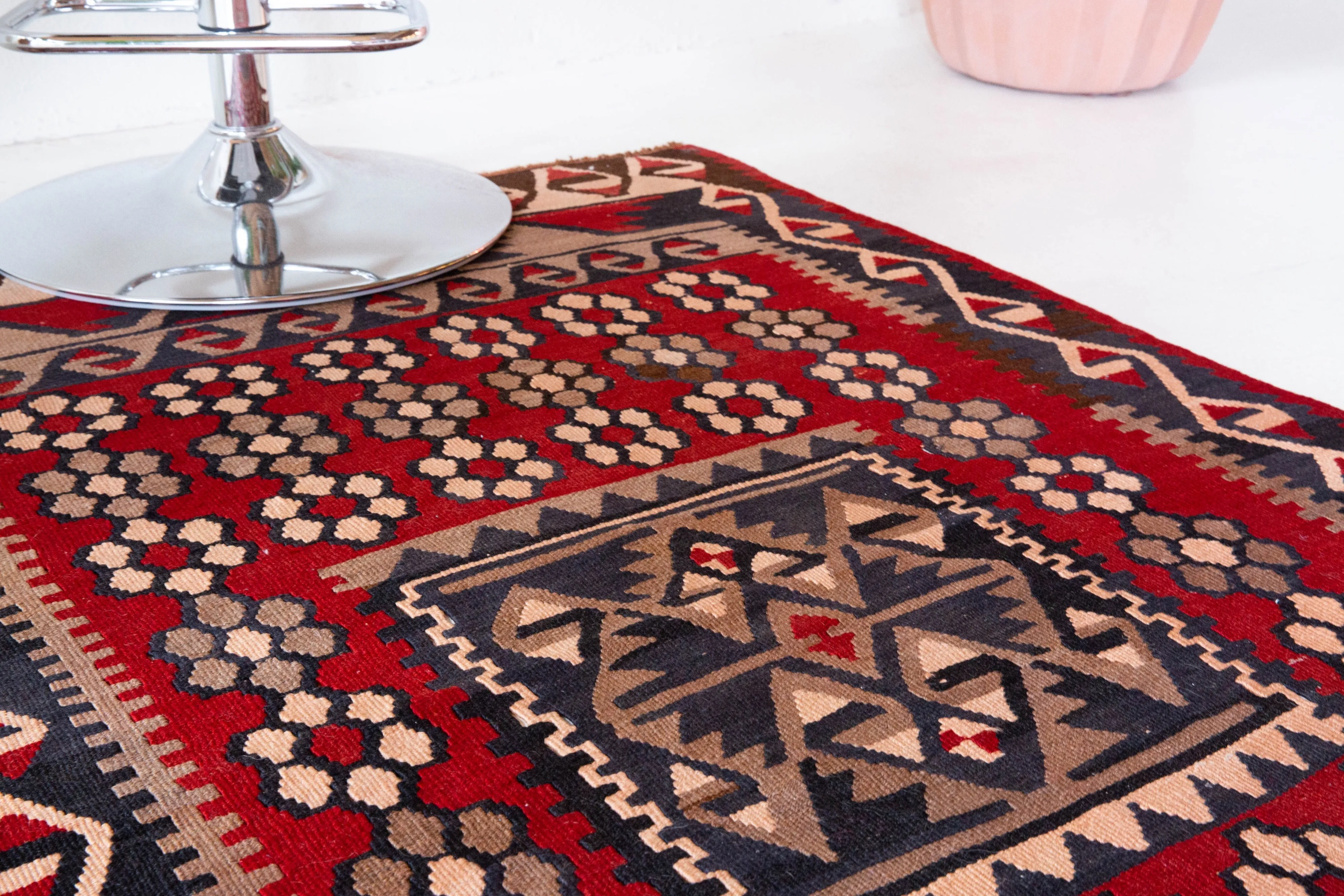 Vintage Kayseri Avsar Kilim Rug 3'2"x5'5"