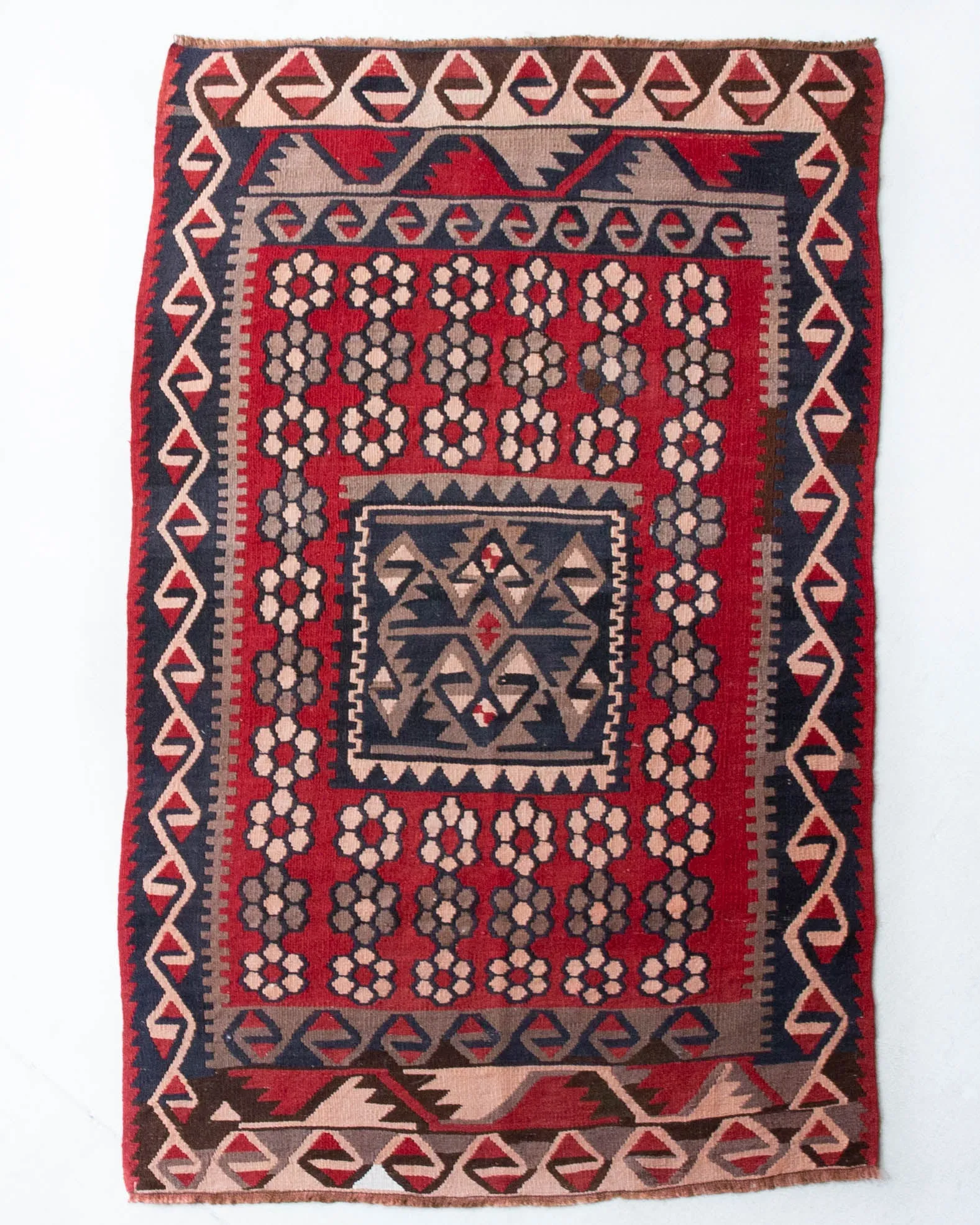 Vintage Kayseri Avsar Kilim Rug 3'2"x5'5"