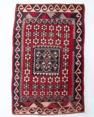 Vintage Kayseri Avsar Kilim Rug 3'2"x5'5"