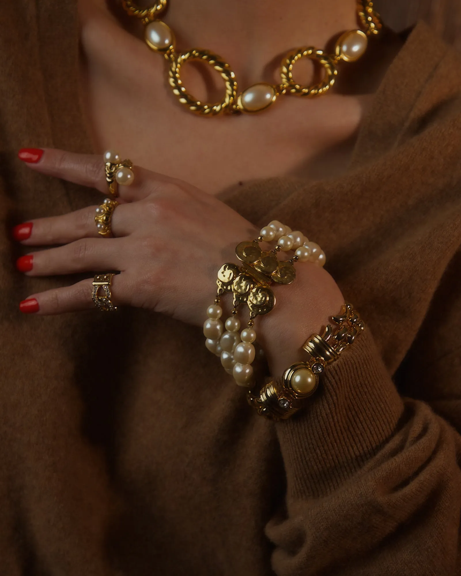 Vintage KJL Pearl Bracelet