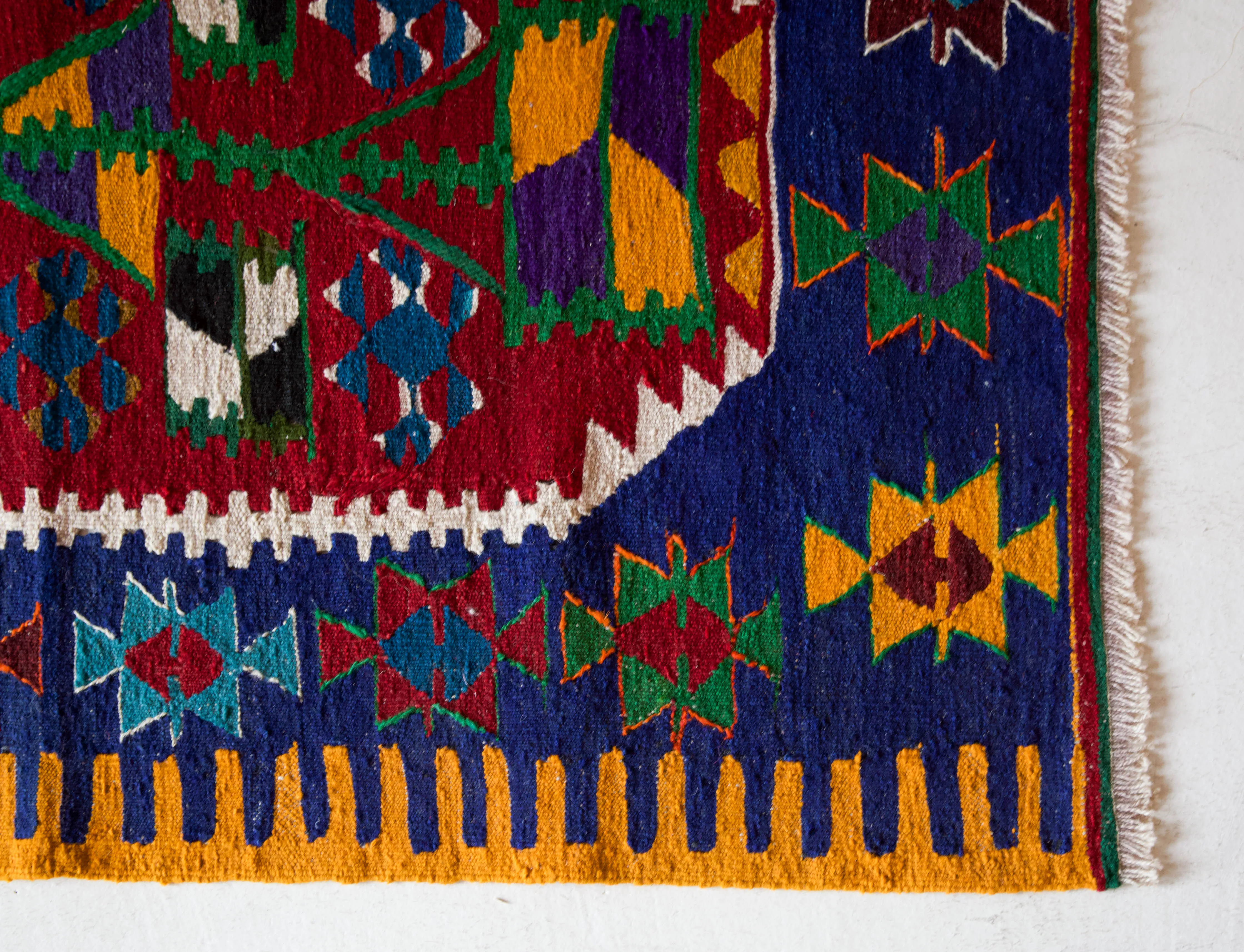 Vintage Oushak Kilim Rug 3'x4'5"