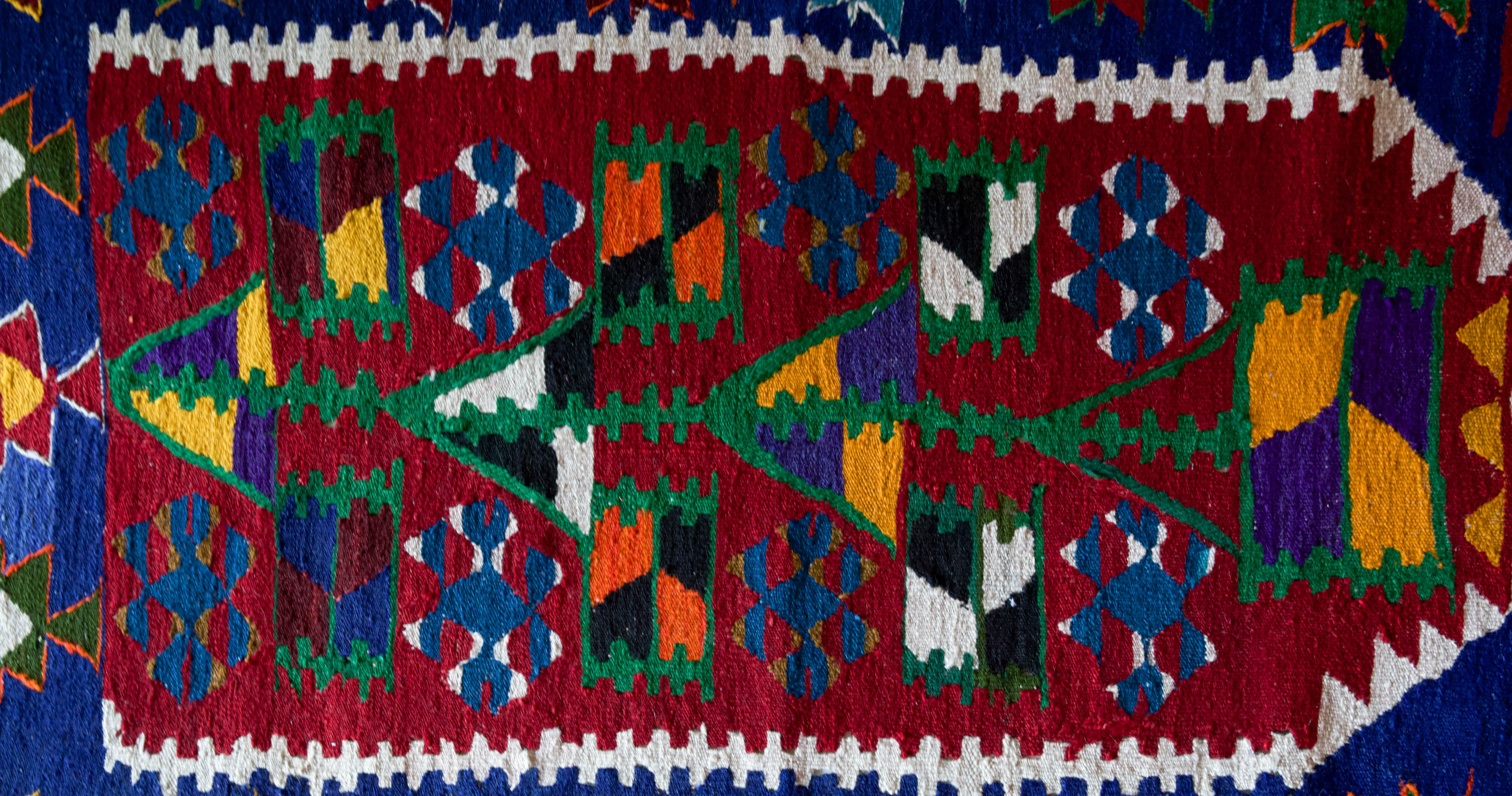Vintage Oushak Kilim Rug 3'x4'5"