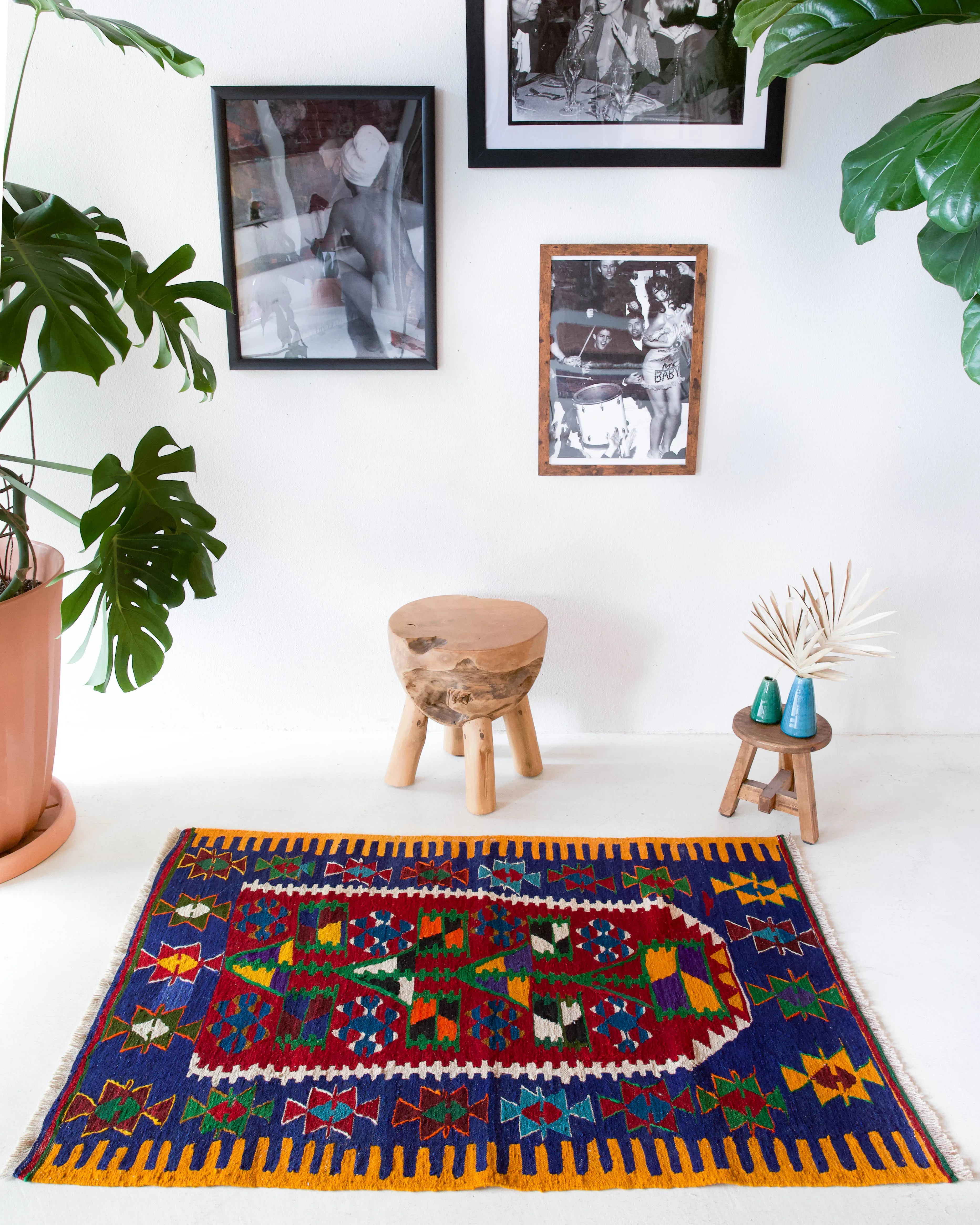 Vintage Oushak Kilim Rug 3'x4'5"