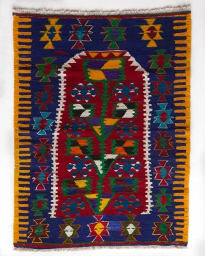 Vintage Oushak Kilim Rug 3'x4'5"