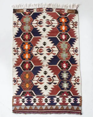 Vintage Toros Kilim Rug 3'5"x5'10"
