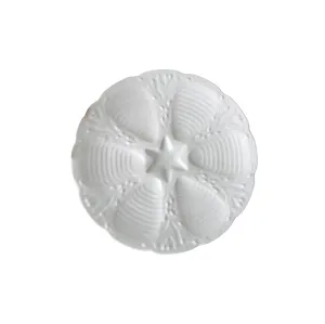 Vintage White Majolica Shell Platter