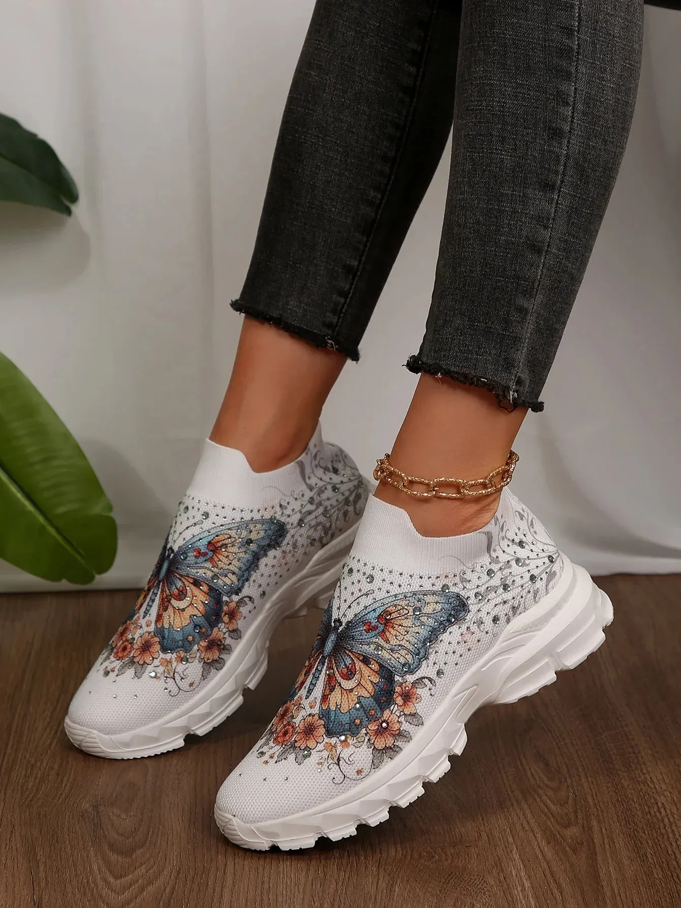 VougeVamp Women's Plaid Lightweight Sneakers – Breathable Low-Top Sports Shoes for Spring & Autumn