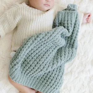 waffle knit mini blanket | elm