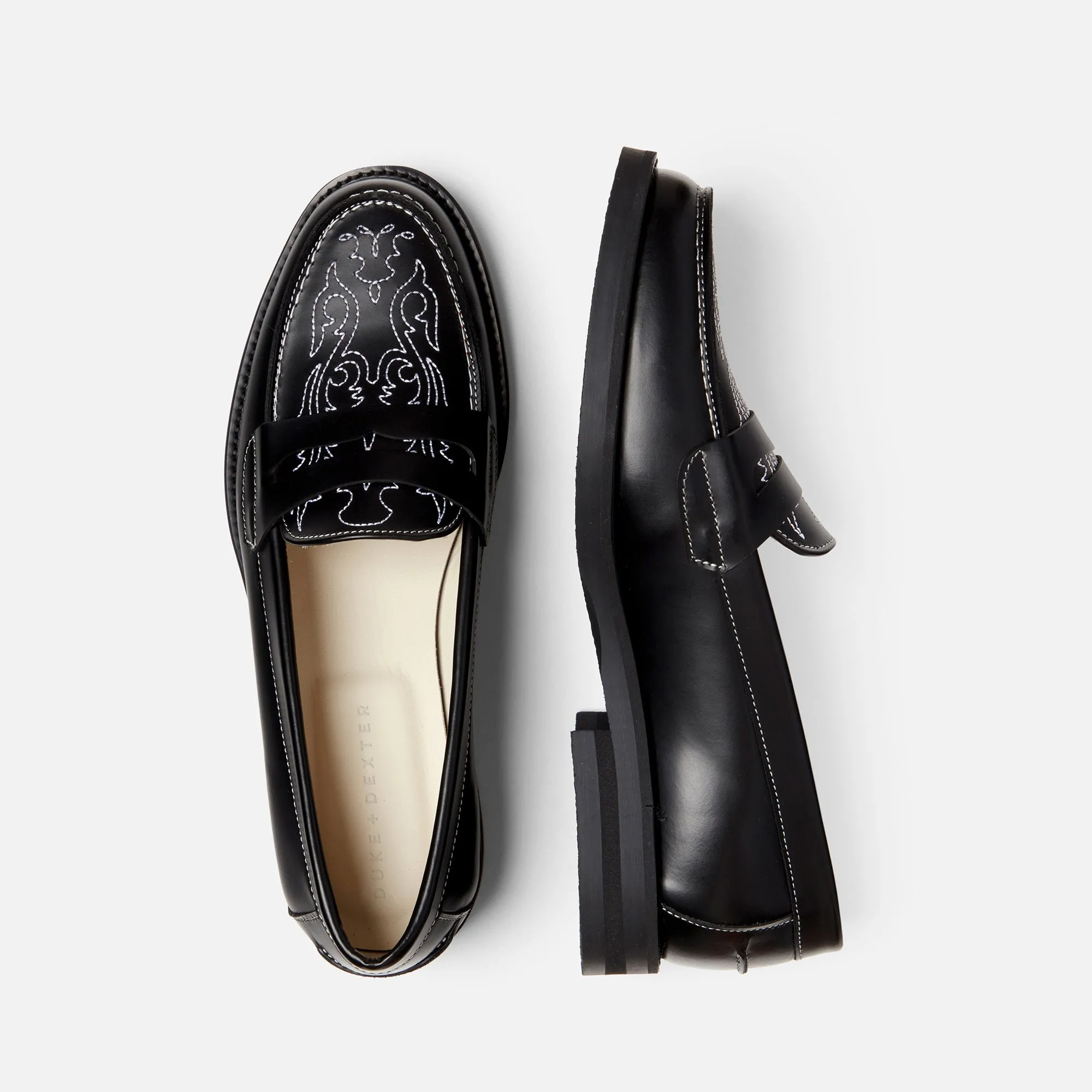 Wilde Black Western Penny Loafer - Women's