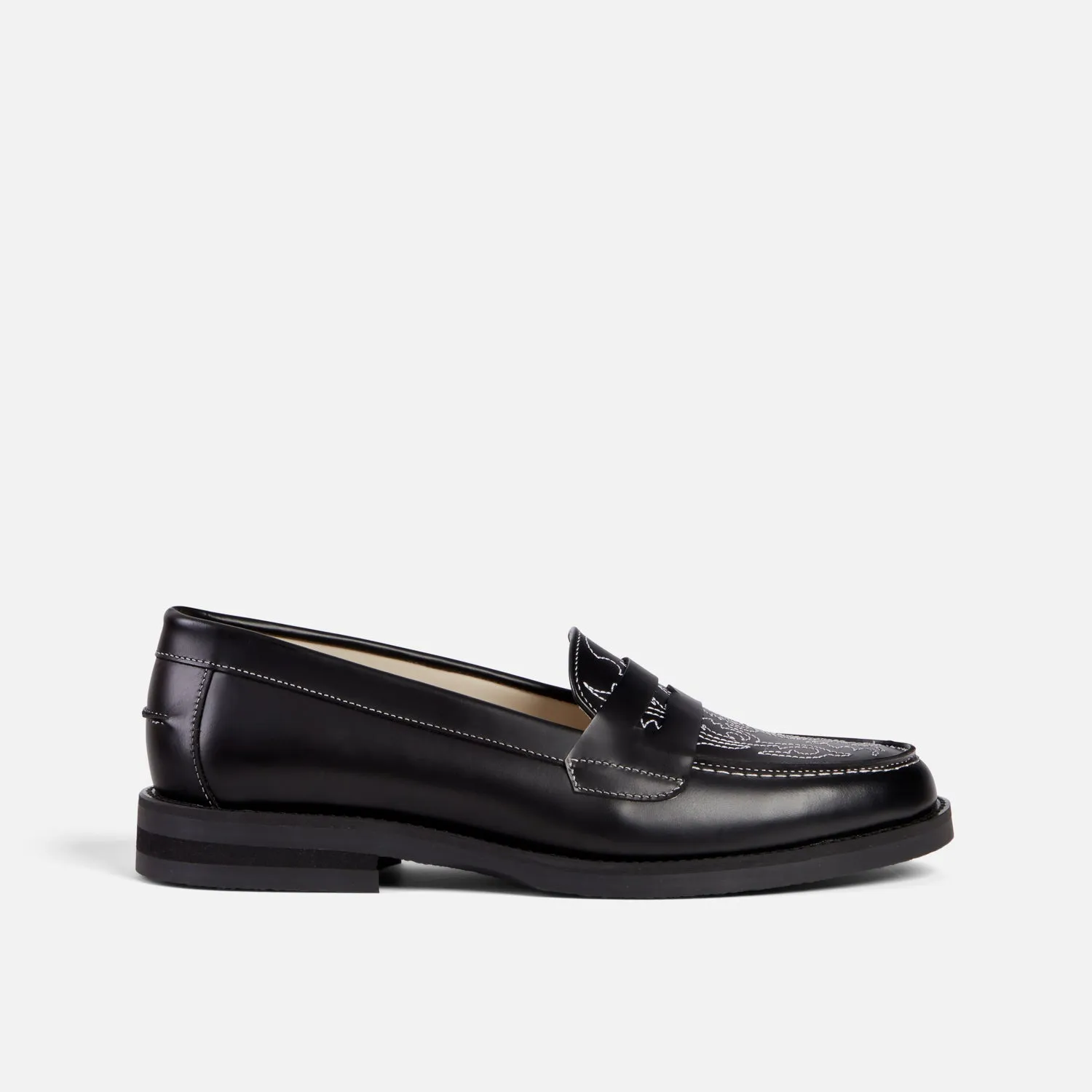 Wilde Black Western Penny Loafer - Women's