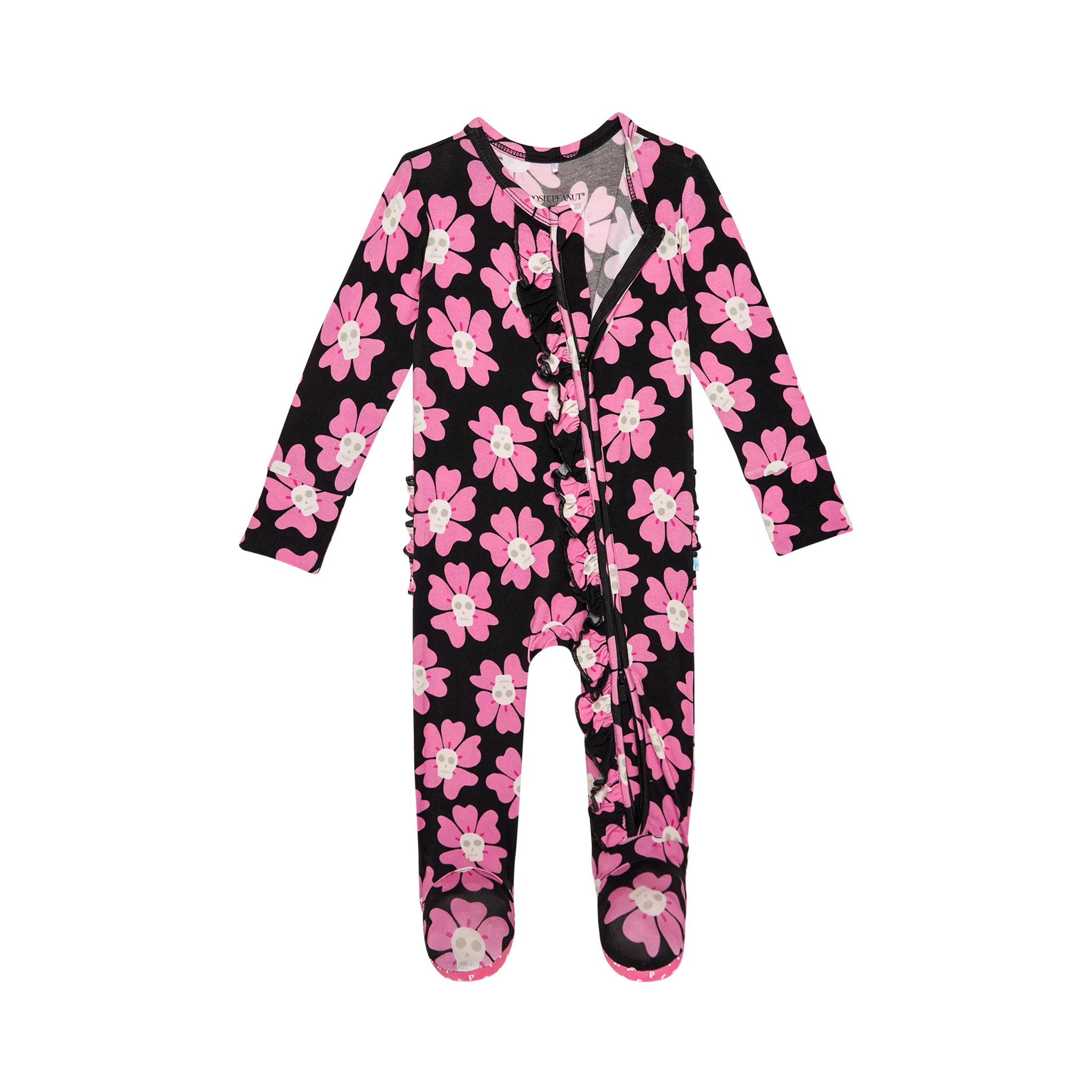 Winifred- Footie Ruffled Zipper One Piece