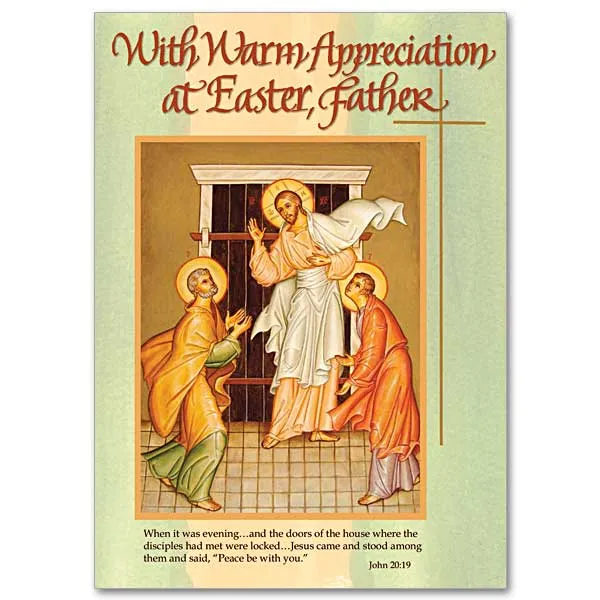 With Warm Appreciation at Easter Father Greeting Card