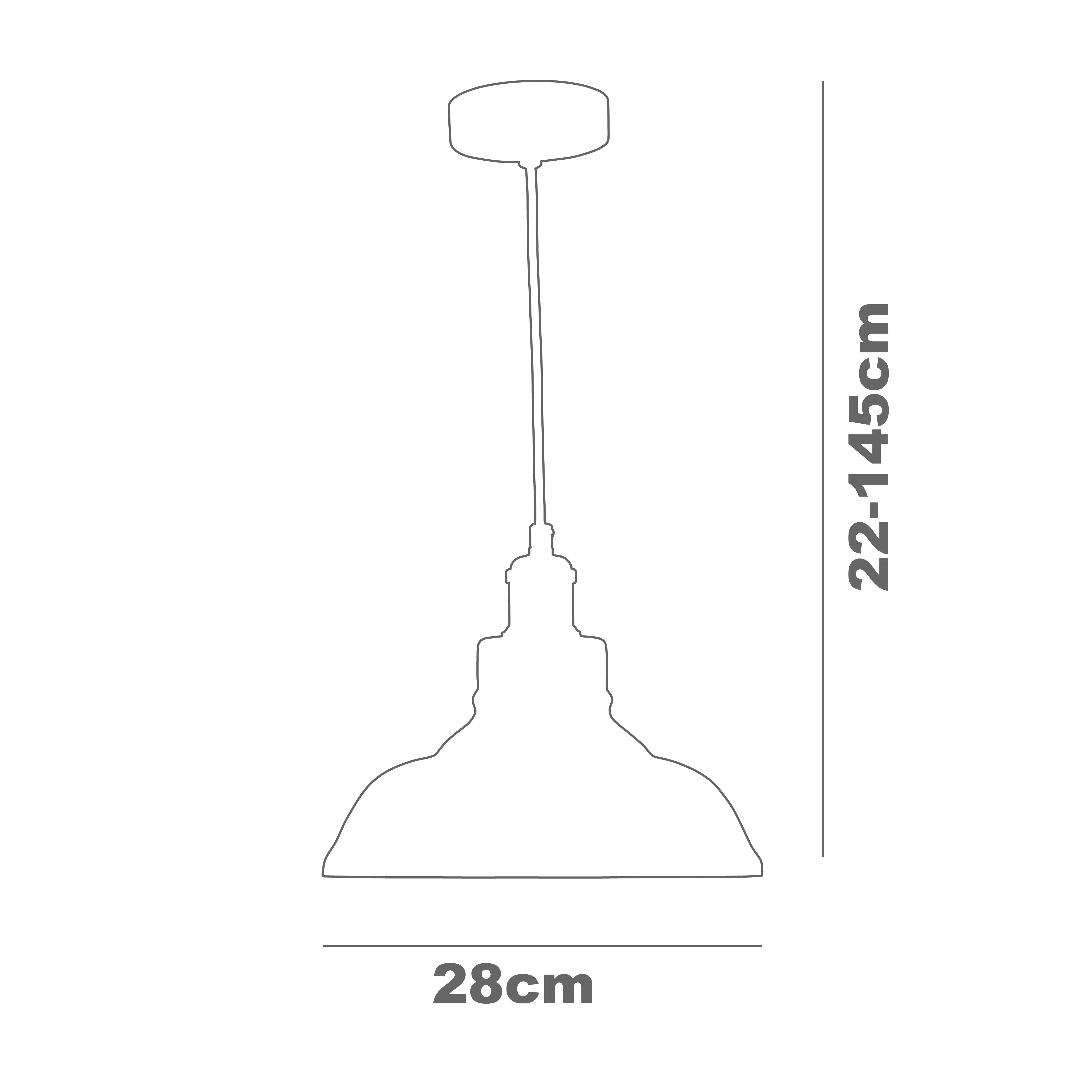Witton Modern Glass Pendant Satin Silver Ceiling Light 28Cm