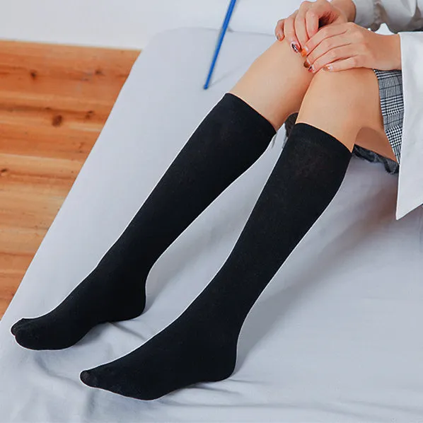 Women Warm Long Socks New Fashion Striped Knee Socks Girls