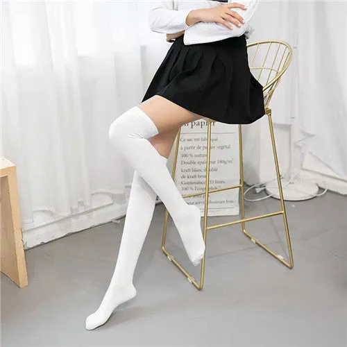 Women Warm Long Socks New Fashion Striped Knee Socks Girls