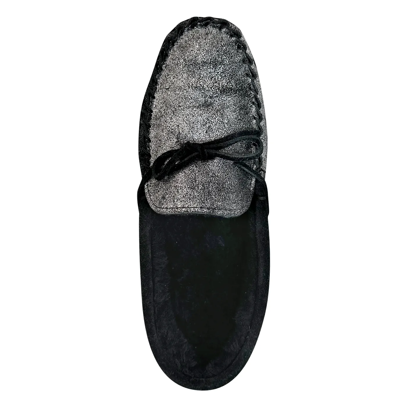 Women's Lined Shimmering Moccasin Slippers (Clearance)